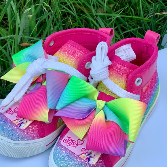 Nickelodeon Jojo Siwa Stripe High Top Sneaker New - Picture 4 of 11